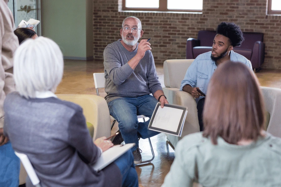 Group of people talking