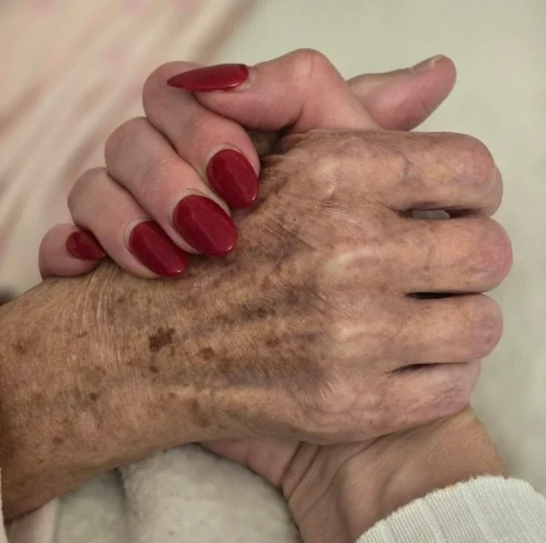 Close up of hands holding